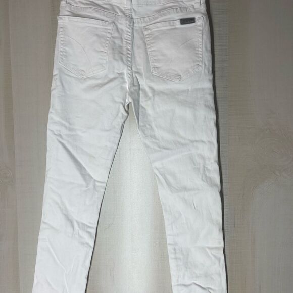 Joe’s jeans white skinny distressed hem ankle length, size 12 - Picture 8 of 11